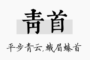 青首名字的寓意及含义