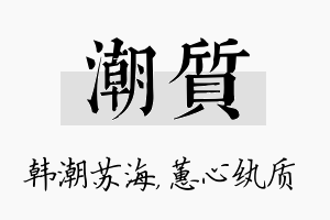 潮质名字的寓意及含义