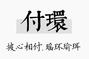 付环名字的寓意及含义