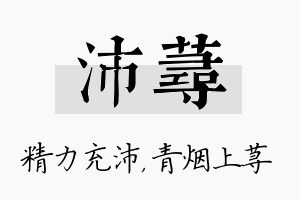 沛荨名字的寓意及含义