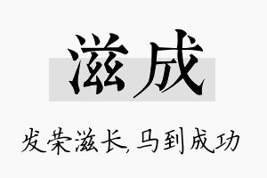 滋成名字的寓意及含义