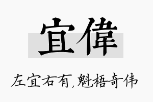 宜伟名字的寓意及含义