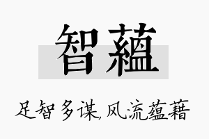 智蕴名字的寓意及含义