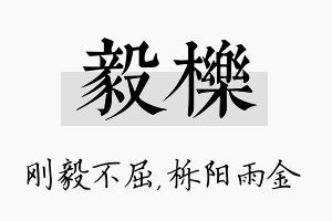 毅栎名字的寓意及含义