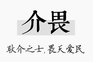 介畏名字的寓意及含义