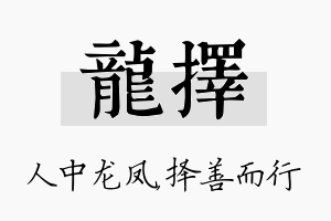 龙择名字的寓意及含义