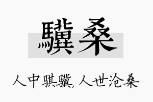 骥桑名字的寓意及含义