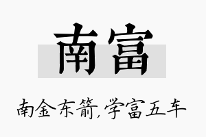 南富名字的寓意及含义