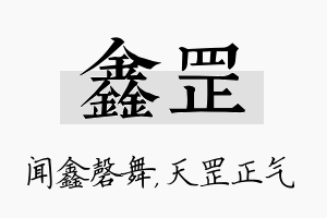 鑫罡名字的寓意及含义