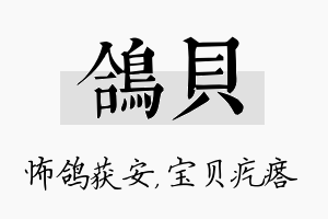 鸽贝名字的寓意及含义