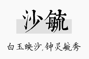 沙毓名字的寓意及含义