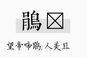 鹃偲名字的寓意及含义