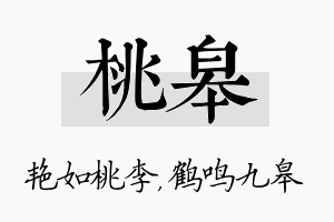 桃皋名字的寓意及含义