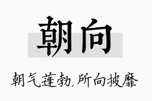 朝向名字的寓意及含义