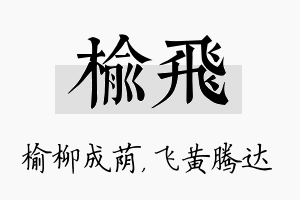 榆飞名字的寓意及含义