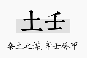 土壬名字的寓意及含义