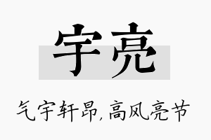 宇亮名字的寓意及含义