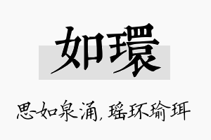 如环名字的寓意及含义