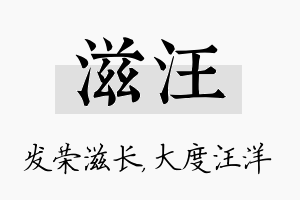 滋汪名字的寓意及含义