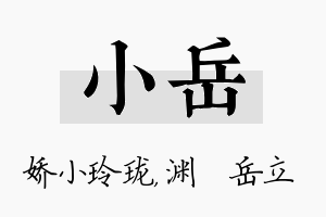 小岳名字的寓意及含义