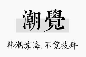 潮觉名字的寓意及含义