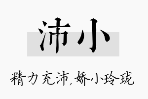 沛小名字的寓意及含义