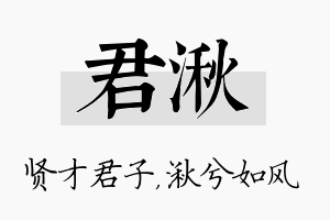 君湫名字的寓意及含义