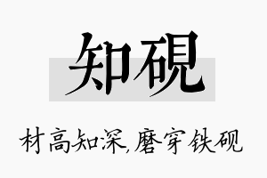 知砚名字的寓意及含义