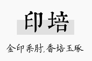 印培名字的寓意及含义