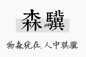 森骥名字的寓意及含义