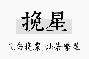 挽星名字的寓意及含义