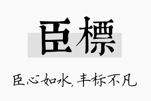 臣标名字的寓意及含义