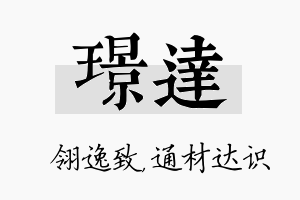 璟达名字的寓意及含义