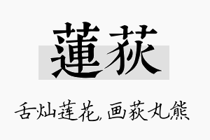 莲荻名字的寓意及含义