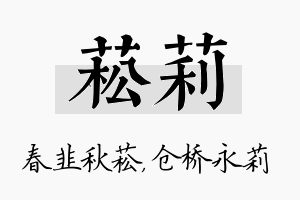 菘莉名字的寓意及含义