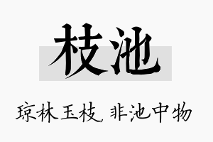 枝池名字的寓意及含义