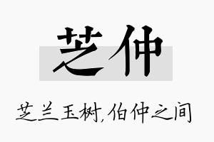 芝仲名字的寓意及含义