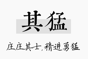 其猛名字的寓意及含义