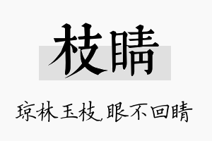 枝睛名字的寓意及含义