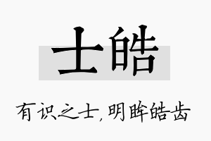 士皓名字的寓意及含义