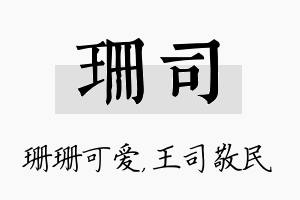 珊司名字的寓意及含义