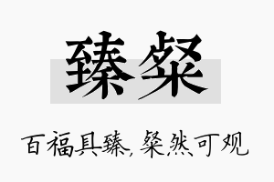 臻粲名字的寓意及含义