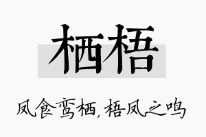 栖梧名字的寓意及含义