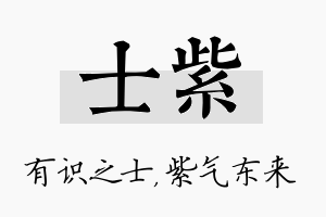 士紫名字的寓意及含义