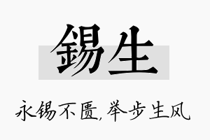 锡生名字的寓意及含义