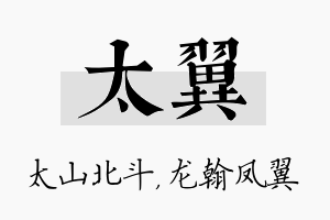 太翼名字的寓意及含义