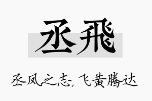 丞飞名字的寓意及含义