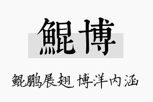 鲲博名字的寓意及含义