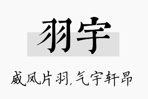 羽宇名字的寓意及含义