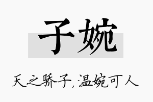 子婉名字的寓意及含义